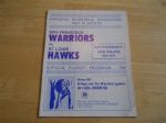 1967 NBA Playoff Basketball Program Warriors vs. Hawks