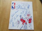 1969-70 NBA All Star Game Program with 9 autographs (4 HOF)