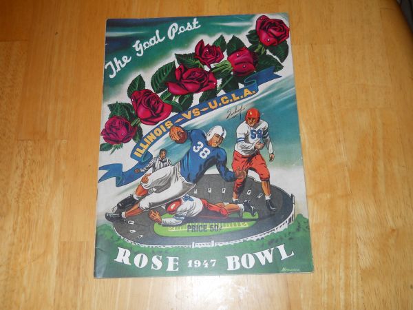 January 1, 1947 Rose Bowl football game program UCLA vs. Illinois