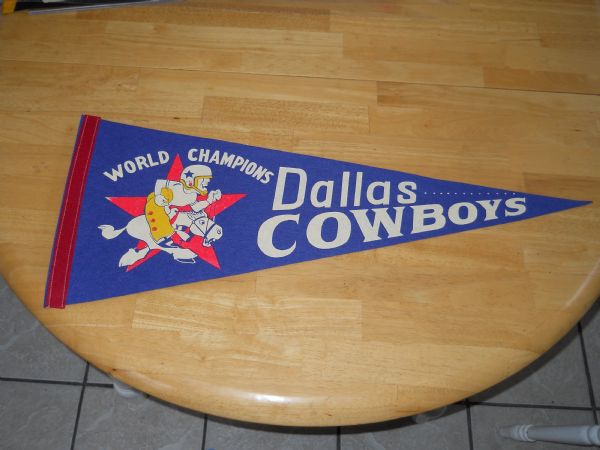 Super Bowl VI Dallas Cowboys Pro Football World Champs pennant