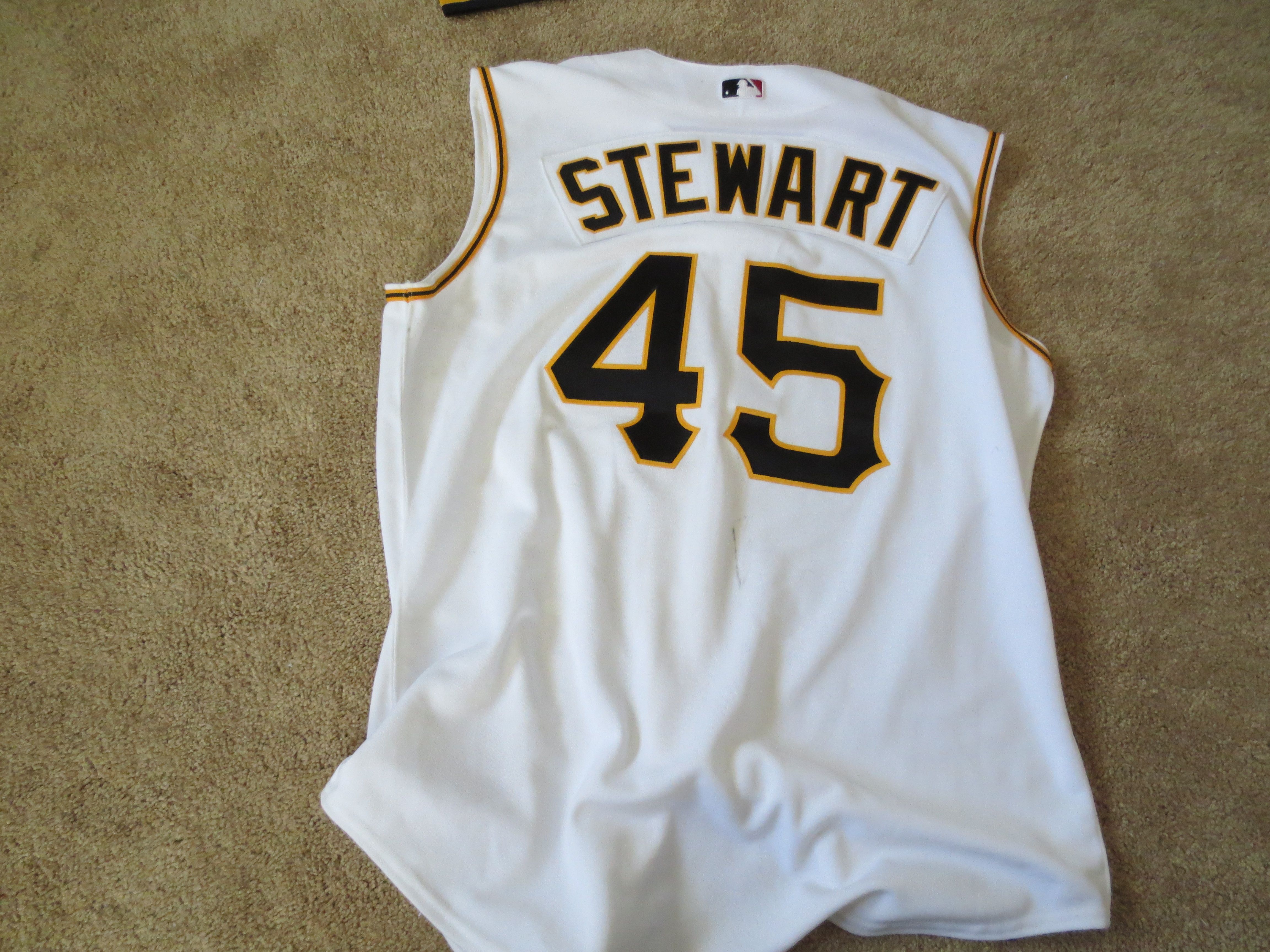 Lot Detail - 2004 Pittsburgh Pirates Game Used Game Worn Home Vest Jersey  Cory Stewart #45