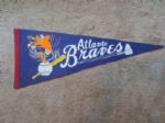 1960s Atlanta Braves pennant Just after move from Milwaukee 30" Unusual