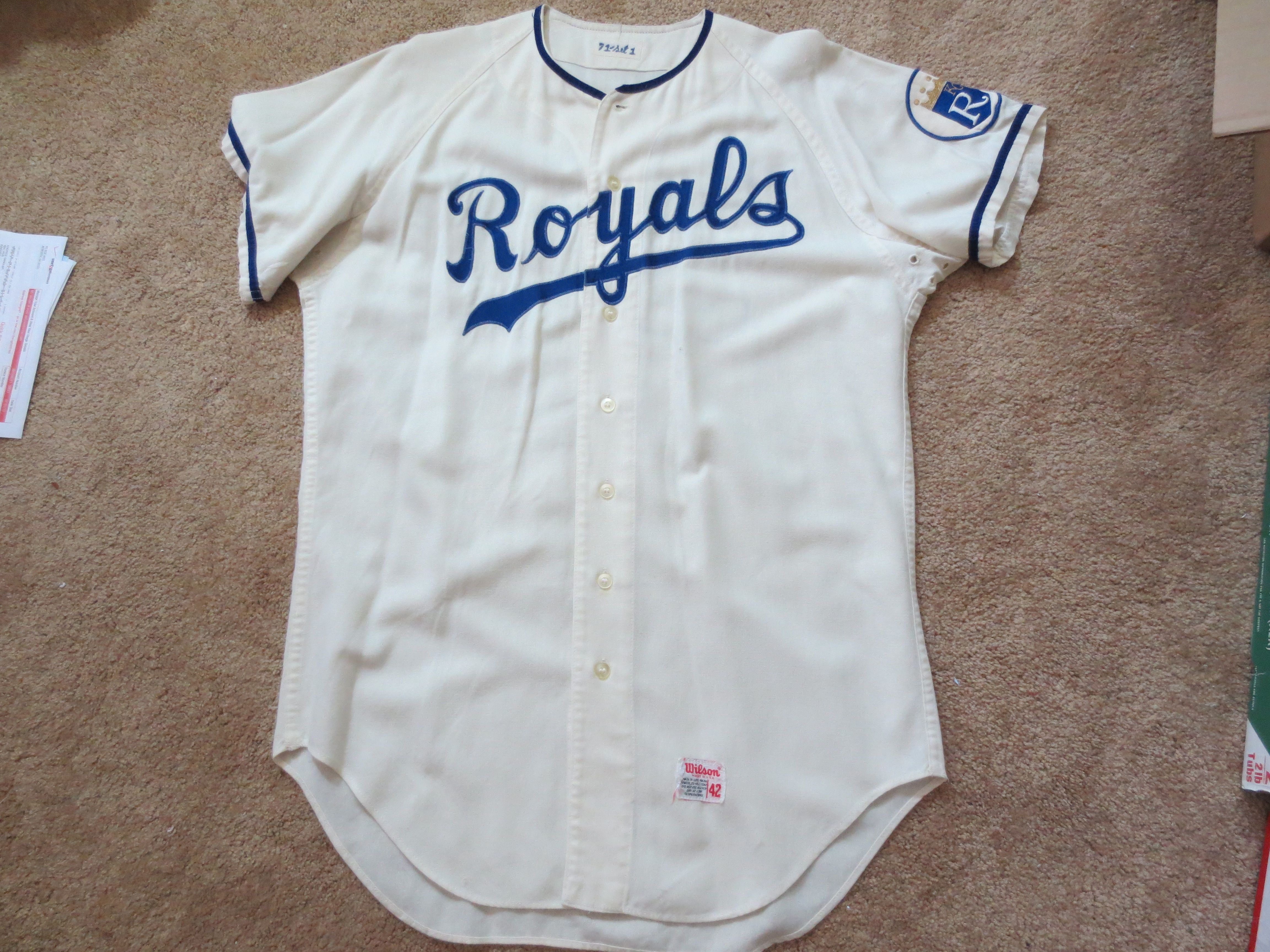 Lot Detail - 1971 Kansas City Royals game used game worn home