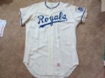 1971 Kansas City Royals game used game worn home flannel jersey Jerry Cram unaltered