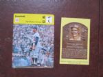1972 Sandy Koufax Cooperstown Hall of Fame Gold Plaque and 1979 Sportscaster Card