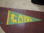 Circa 1940 Detroit Lions soft felt pennant Unusual colors 33"