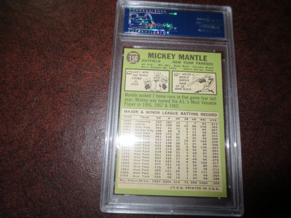 1967 Topps Mickey Mantle PSA 7 nm baseball card #150