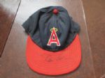 Circa 1982 Rod Carew Game Used and Autographed California Angels baseball cap