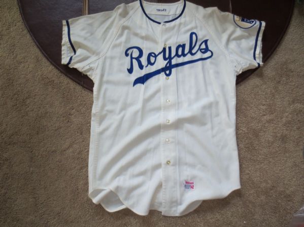 1971 Kansas City Royals Game Used Worn Home Flannel Jersey Carl Taylor #44  Wilson 42
