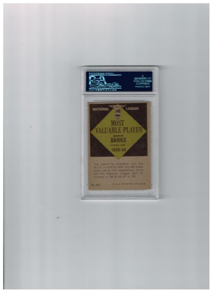 1961 Topps Ernie Banks MVP PSA 8 No Qualifiers Baseball Card #485 Sharp Color & Corners