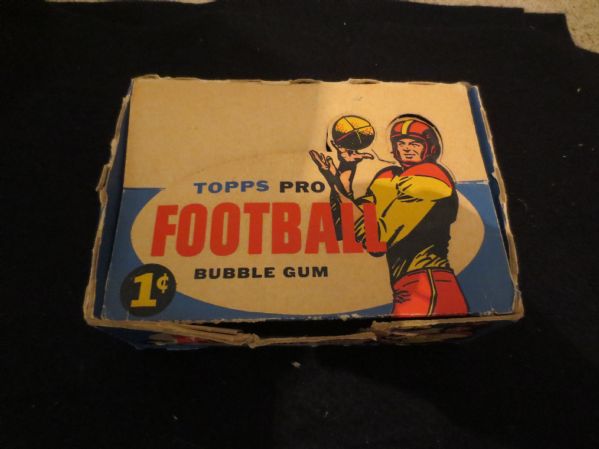 1957 Topps Football Empty 1 cent Wax Box  Unitas, Starr, Hornung Rookies