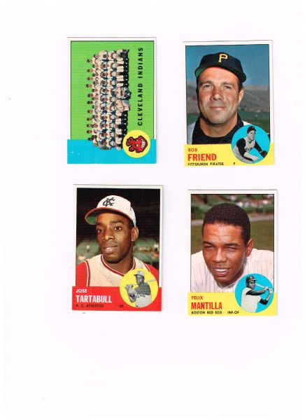(51) 1963 Topps Baseball Cards Tough Series #477-522 All Different  nmt-mt