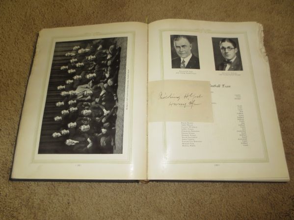 Autographed Fielding H. Yost book Football Hall of Fame JSA Authentication