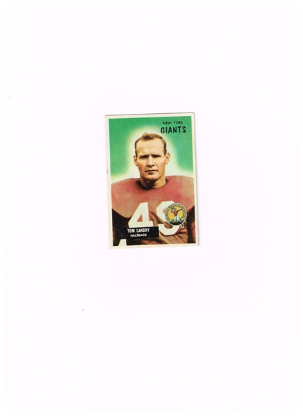 1955 Bowman Tom Landry football card #152     ex+-nmt