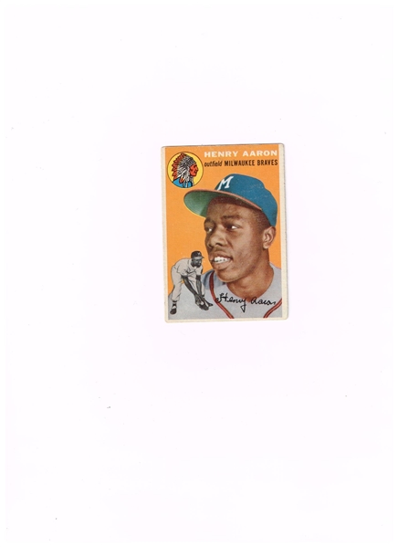 1954 Topps Hank Aaron Rookie baseball card #128   ex-ex+