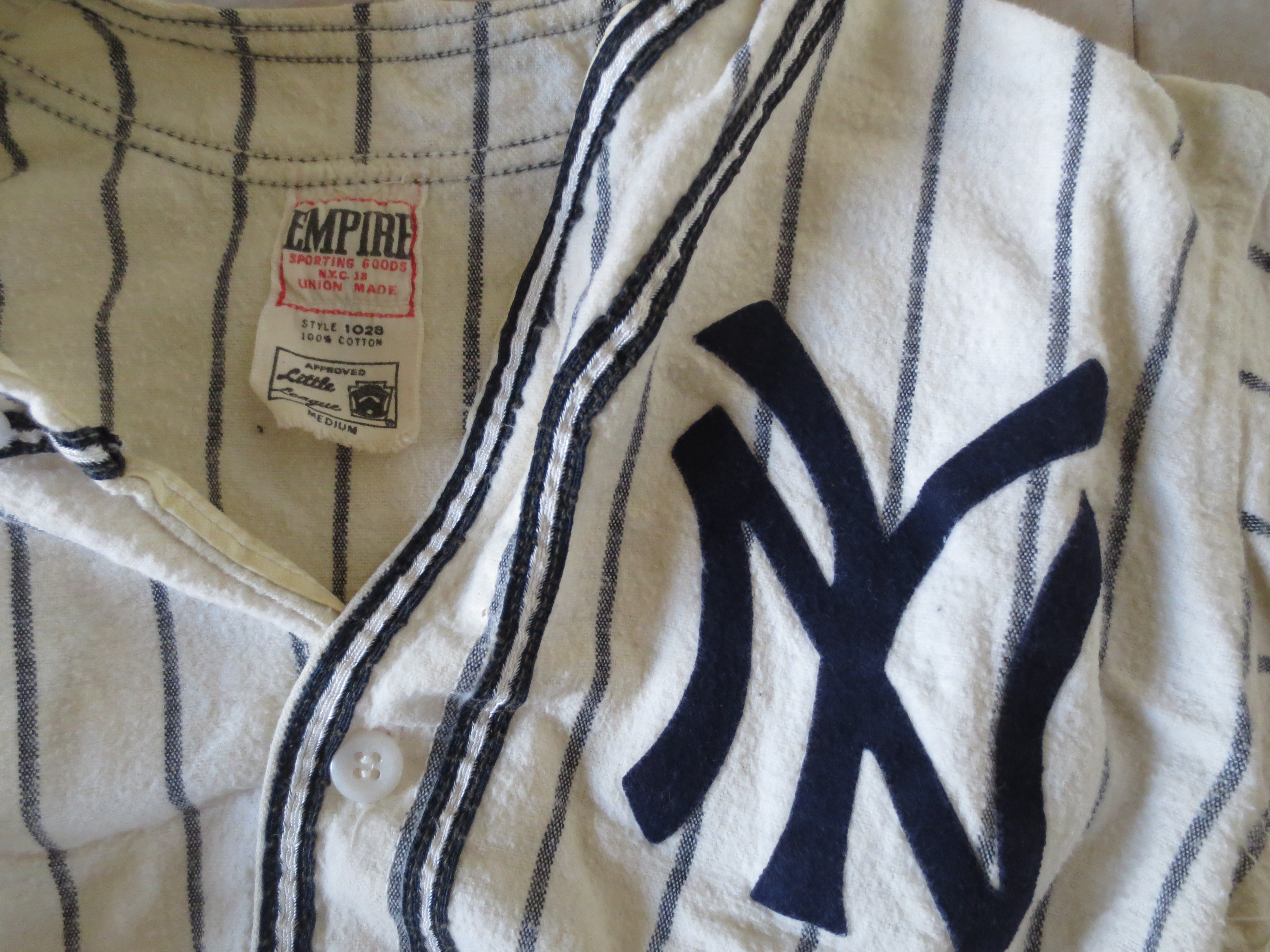 Lot Detail - 1960's New York Yankees Little League Flannel jersey