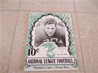 1936 Philadelphia Eagles home football program vs. Chicago Bears  ONLY 10,000 attended  