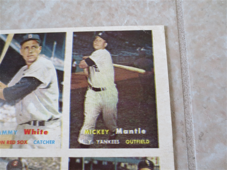 1957 Topps Uncut Sheet with #95 Mickey Mantle & Al Kaline  WOW!