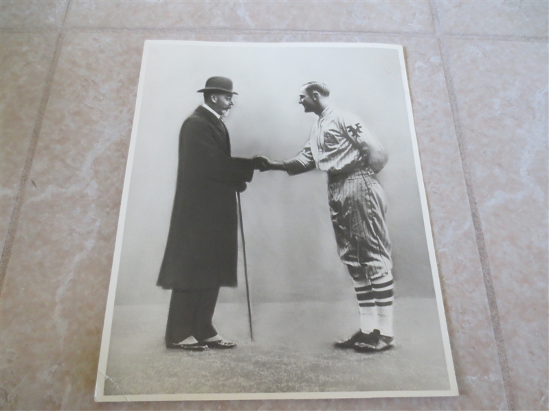 1925 Casey Stengel meets King George photo 8 x 10