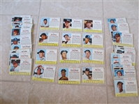 (55) 1963 Post Cereal baseball cards including Elston Howard, Whitey Ford, Aparicio, Roberts, Torre
