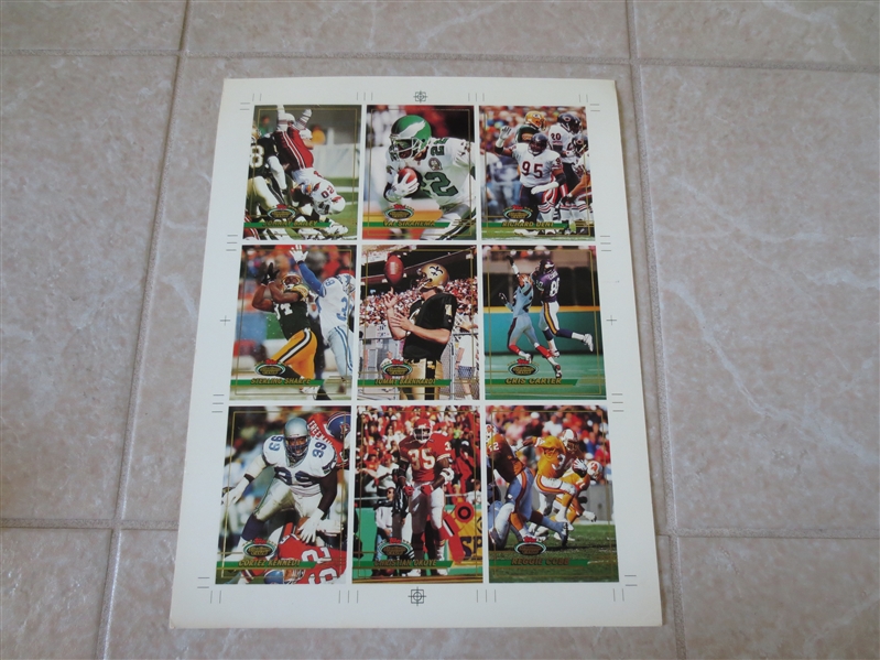 1993 National Sports Collectors Convention Promotional Advertisement with 9 football cards
