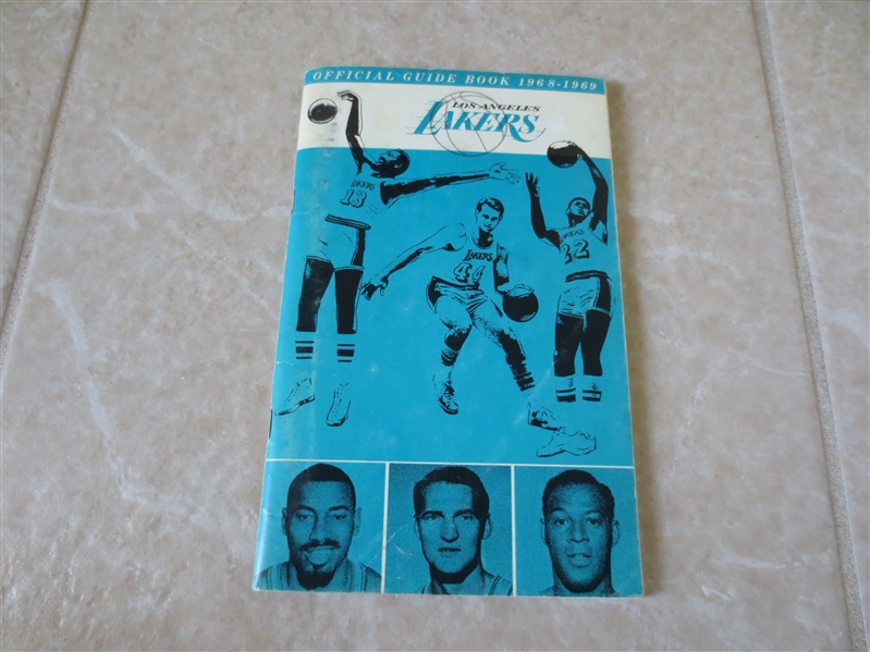 1968-69 Los Angeles Lakers media guide  Wilt, Jerry West, Elgin Baylor