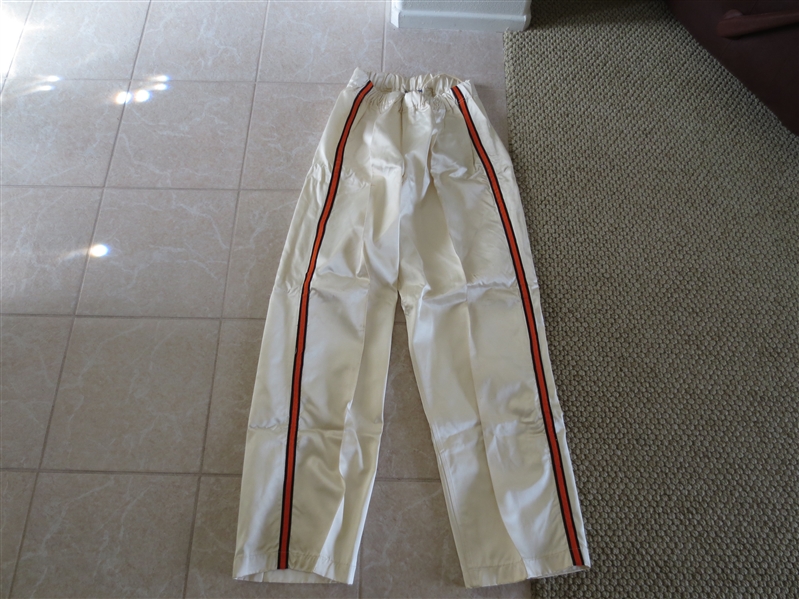 Late 1960's Baltimore Bullets game used basketball warm up pants 