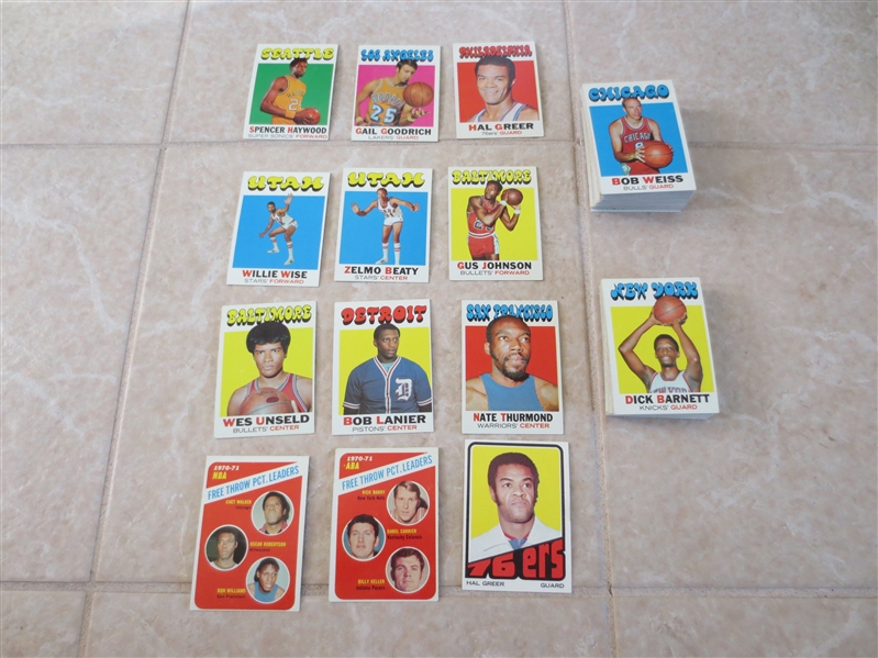 (110) 1971-72 Topps Basketball cards with stars in very nice shape
