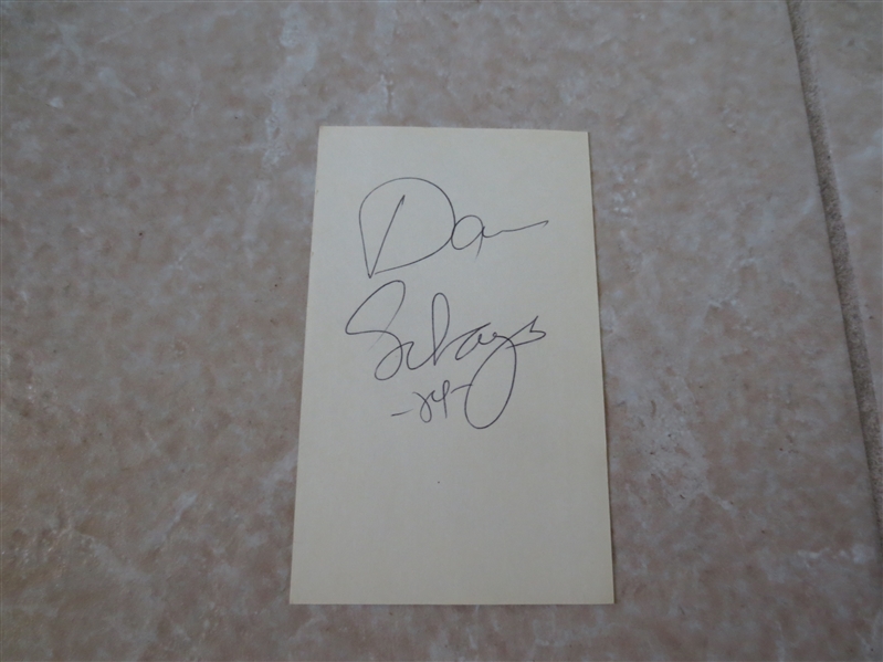 Autographed Danny Schayes 3 x 5 card  Son of Dolph Schayes who is in the Hall of Fame