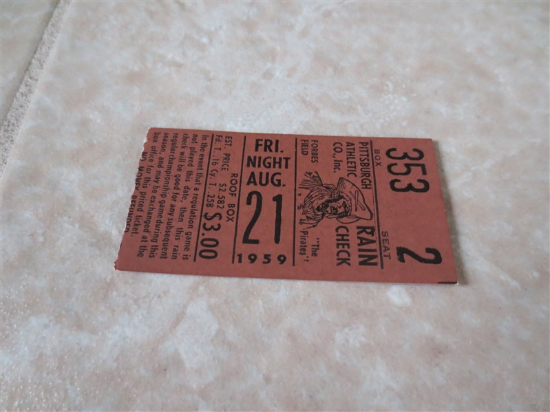 1959 Sandy Koufax gets the save ticket stub!