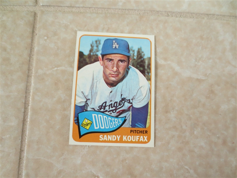1965 Topps Sandy Koufax baseball card #300  A beauty!
