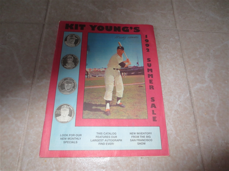1992 Kit Young's Summer Sale Catalog  Mickey Mantle cover