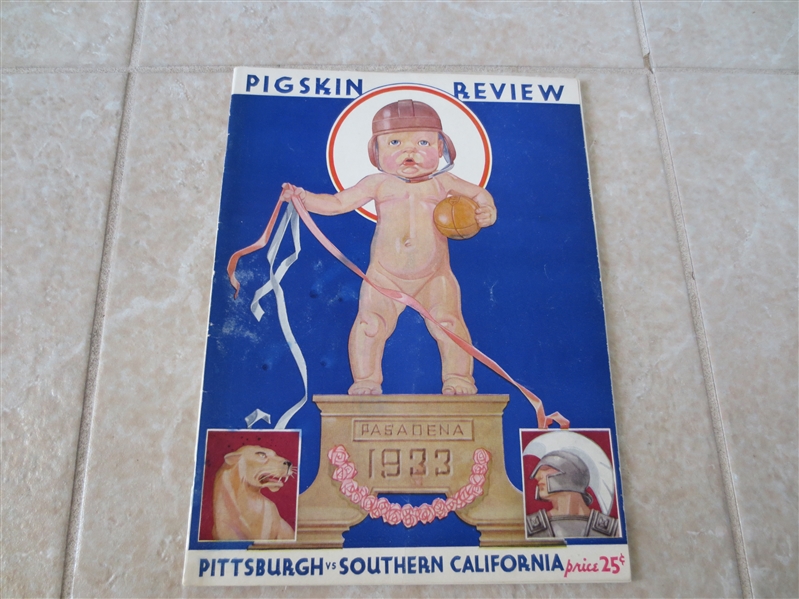 1933 USC vs. Pittsburgh Rose Bowl football program   Beautiful condition!