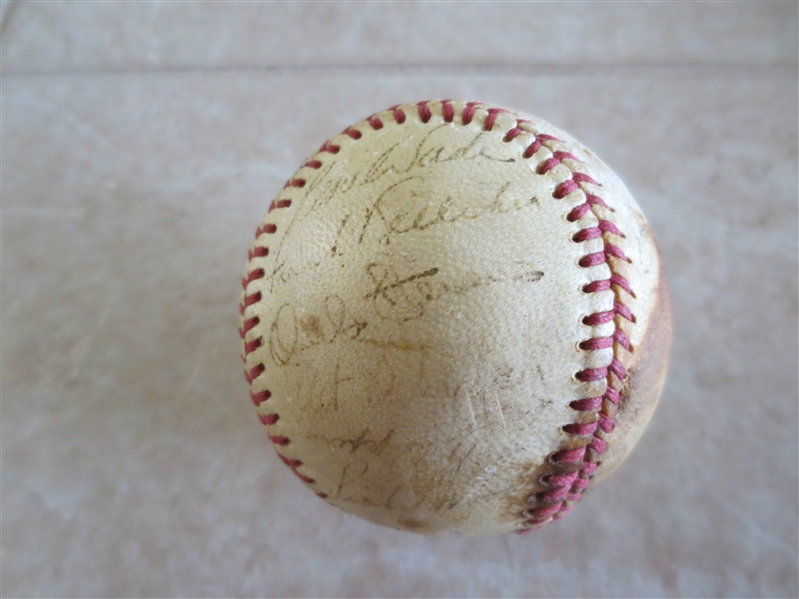 1950 Hollywood Stars PCL Autographed baseball with 16 autographs