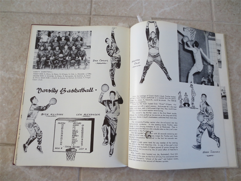 High School Yearbook with Jack Kemp, Norm Sherry, and Al Silvera