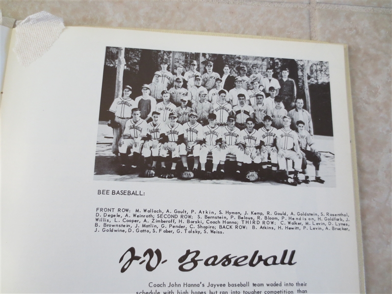 High School Yearbook with Jack Kemp, Norm Sherry, and Al Silvera