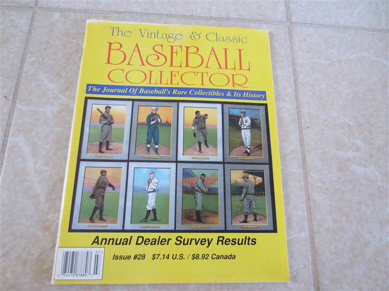July 2001 Vintage & Classic Baseball Collector Magazine #28