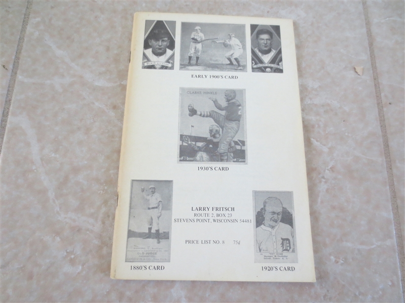 February 1973 Larry Fritsch Sportscard Price List No. 8