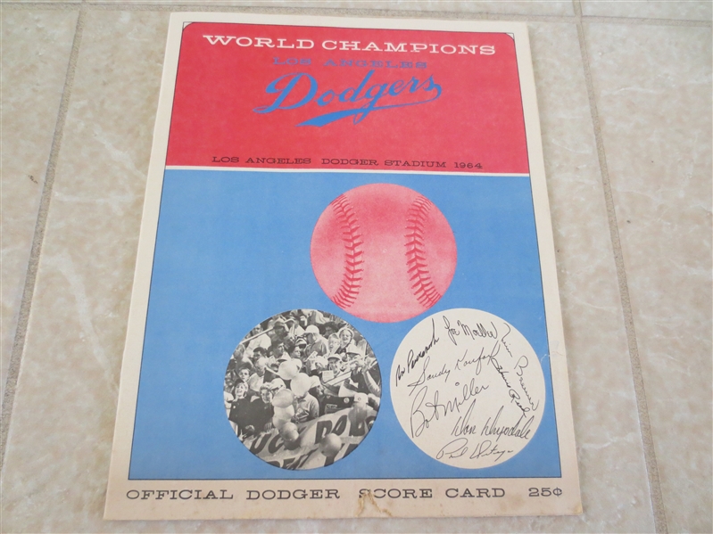 1964 Sandy Koufax wins baseball program Phillies at Dodgers Complete Game with 10 strikeouts