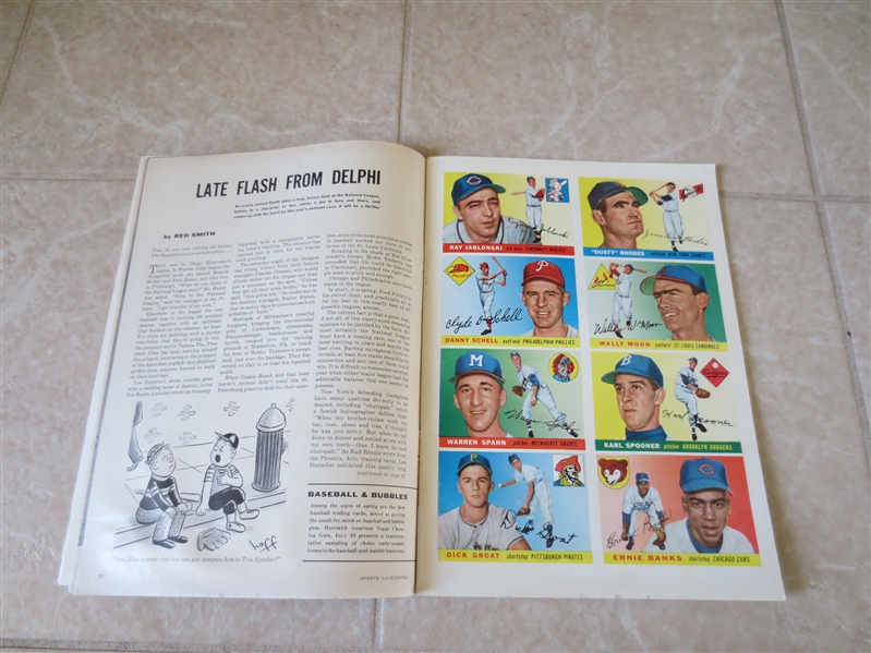 1955 Topps Sports Illustrated Magazine with card insert in very nice shape