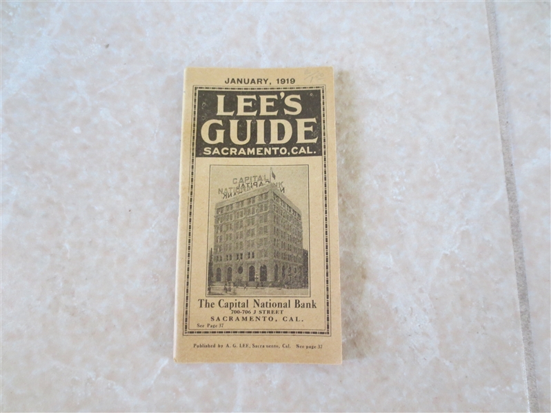 1919 Lee's Guide Sacramento, CA