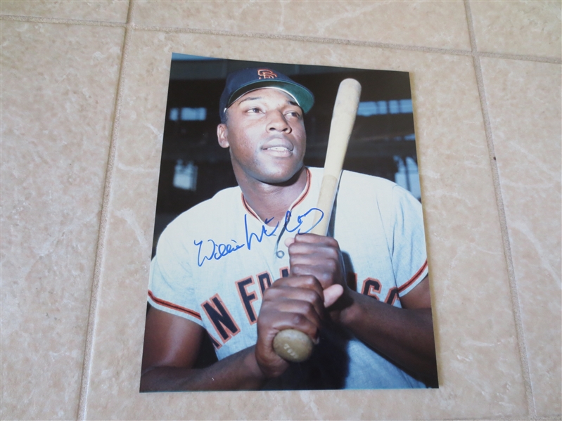 Autographed Willie McCovey color 8 x 10 photo