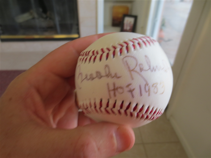 Autographed Brooks Robinson Baseball with HOF 1983 added