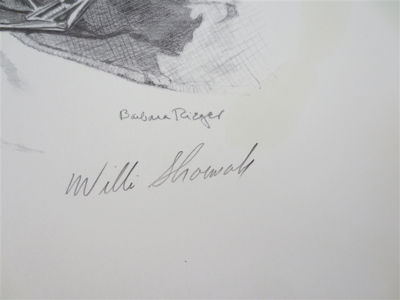 Autographed Willie Shoemakcer Horse Racing Jockey Lithograph Print 22 x 18