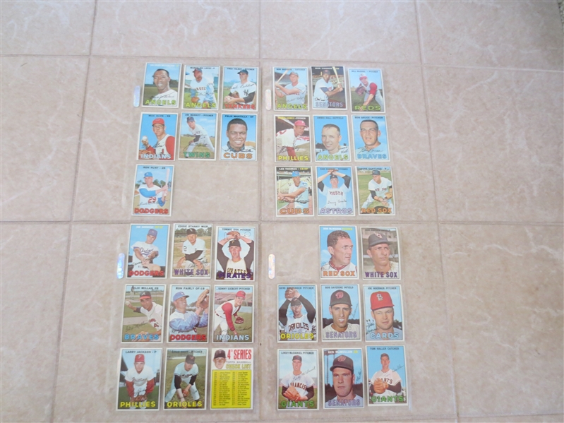 (33) 1967 Topps Baseball Cards from vending  Beautiful!  Send to PSA?