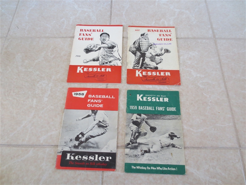 1956-59 Kessler Baseball Guides  Tough to find!
