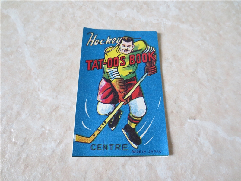 1950's Hockey Tat-oos Book Made in Japan 3.5 x 2