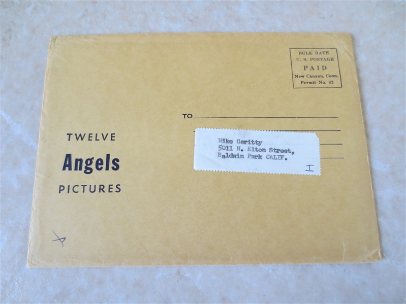 1962 Los Angeles Angels Picture Set with mailing envelope  NEAT!
