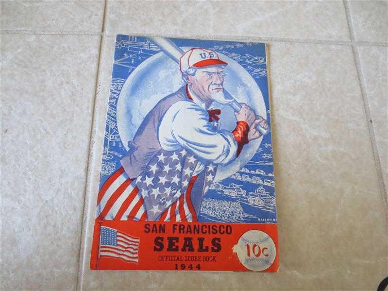 1944 Los Angeles Angels at San Francisco Seals scored PCL program