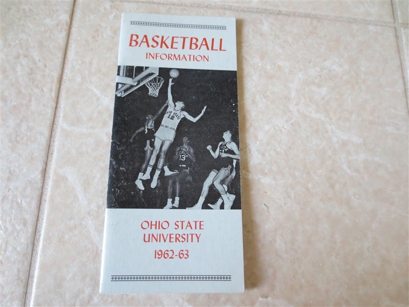 1962-63 Ohio State University basketball media guide  Havlicek, Jerry Lucas, Bobby Knight
